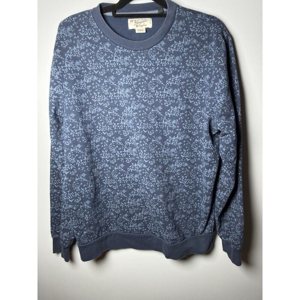 Original Penguin by Munsingwear Blue Sweatshirt Triangular Pattern Mens Size XL